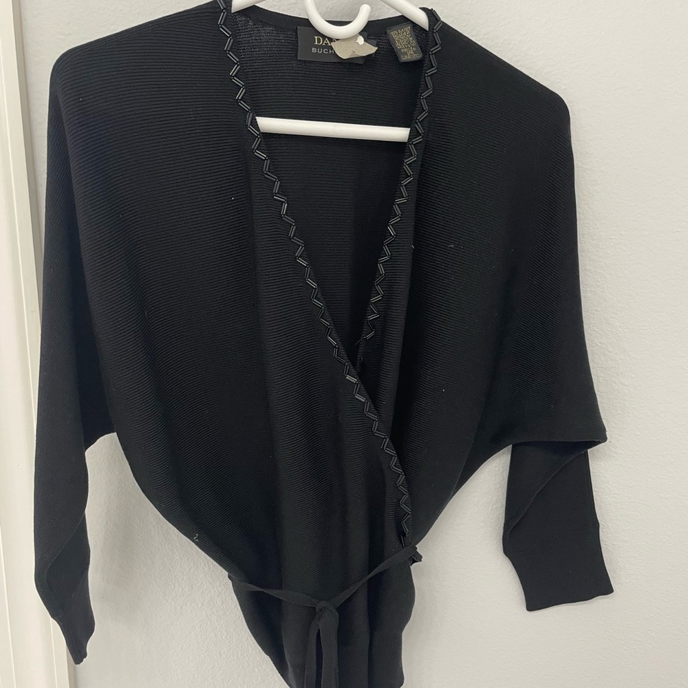 Dana Buchman,  size L. Missing a couple sequins. Priced accordingly Black